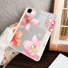 1 件粉色花卉豹纹平板电脑保护套，带笔槽，兼容 iPad 10.9/10.2/ Air 第五代/Pro 11/第十代/9.7/Air 2/（第七代）/（第八代）/ Air 4/5/ Pro 11/ 第十代 10.9 英寸 2022 款智能保护套/ Air 13(M3 2025)/ Air 11(M3 2025)/ Air 11(M3 2025)/ 11(A16 2025)，兼容三星自动睡眠/唤醒功能 - 彩色 - 查看 7