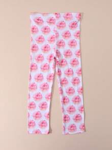 4 piezas Leggings ajustados con estampado animal para niñas, pantalones tobilleros elásticos y ajustados, uso diario cómodo, primavera/verano - Multicolor - Ver 3