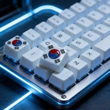1pc 3D Personalized Korean Flag Keycaps, Resin Keyboard Caps Featuring The Flag Design, Single DIY Three-Dimensional Mechanical Cross-Axis Keycaps - View 10