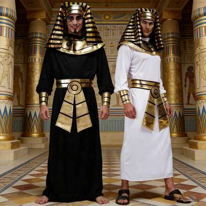 Trang phục Pharaoh Ai Cập dành cho người lớn, thích hợp cho lễ Halloween, Ngày Valentine, tiệc hóa trang Carnival.