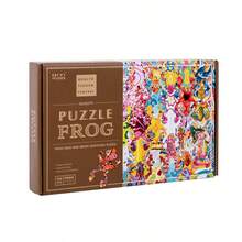 100pcs Wooden DIY Creative Frog Pattern Puzzle, Individually Assembled Frog Pieces, Puzzle Toy To Improve Thinking Skills And Creativity - Multicolor - View 9