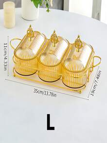 Aesthetic Elegant Fruit Bowl With Dustproof Lid Luxury Bowl For Party For Cooker Home Decor Enthusiasts Luxury Fruit Candy Dish Tray With Lid For Living Room Bedroom Coffee Table Snack Containers Food Storage Containers Kitchen Coffee Bar Essential - Multicolor - View 13