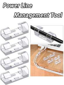 Dụng cụ quản lý dây cáp hiệu quả - Kẹp dây cáp trong suốt, dễ dàng dán lên tường và mặt dưới bàn, lý tưởng để sắp xếp dây cáp nhựa và tạo không gian gọn gàng, ngăn nắp. - Nhiều màu - Xem 1
