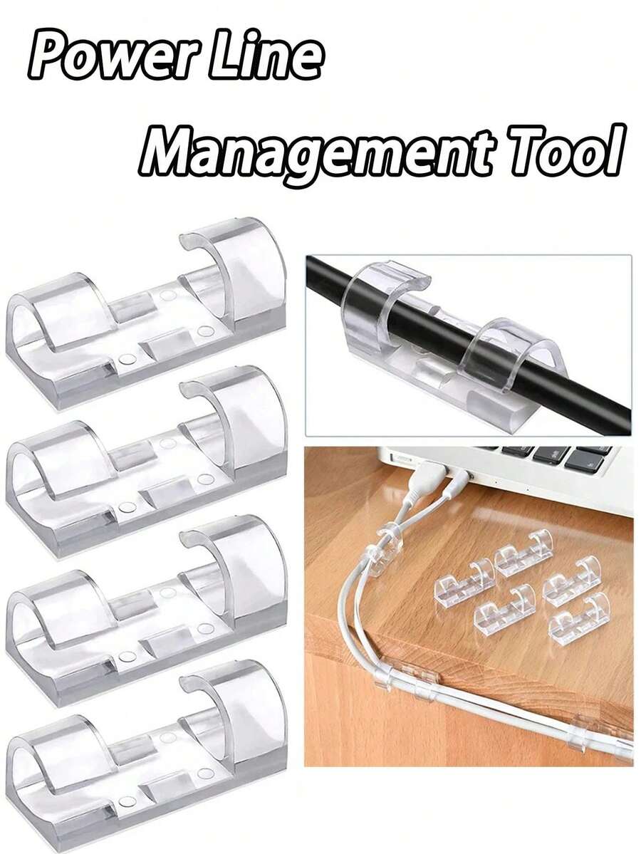 Dụng cụ quản lý dây cáp hiệu quả - Kẹp dây cáp trong suốt, dễ dàng dán lên tường và mặt dưới bàn, lý tưởng để sắp xếp dây cáp nhựa và tạo không gian gọn gàng, ngăn nắp. - Nhiều màu - Xem 1