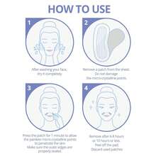 Xioimy 2片装 345 玻尿酸、烟酰胺、泛醇微针眼膜，适用于眼部、面部和鼻部，强效补水、紧致肌肤、提亮肤色，微针贴片，眼膜，针长<0.25毫米 - 數量 - 查看 3