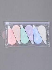 2/6 piezas Cinta correctora de colores mixtos, Regreso a la escuela - Multicolor - Ver 9