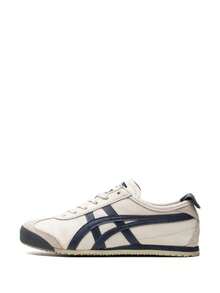 Asics Authentic Onitsuka Tiger Mexico 66 Leather Sneakers - White/Blue/Red Classic Low-Top | Premium Japanese Heritage Footwear | Slim-Profile Lightweight Trainers - 呢子大衣 - 查看 14
