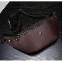 100% wasserdicht & strapazierfähiges echtes Leder Unisex Bauchtasche in Schwarz, Multifunktions-Hüfttasche, Brusttasche, modisch für Schule, Business-Casual, geräumig, geeignet für Büro, Schule, Arbeit, Pendeln, Outdoor, Reisen, passend für Teenager, Frauen, Studenten, Büromitarbeiter, japanischer Stil Tasche - Verschiedenfarbig - Übersicht 12