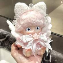 Pakaian Pengganti Boneka DD Diary, Set Tulle Putih Motif Kotak-kotak Merah Muda dengan Mutiara [Boneka Tidak Termasuk] - MultiWarna - View 6
