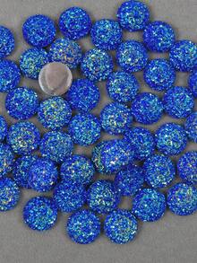 50 peças/pacote, Strass de Resina Redondos de 12mm, Strass de Resina de Bottom Plano de Pedra Natural, Strass Cúbicos de Zircônia de Bottom Plano Coloridos, Adequados para Decoração de Roupas DIY - 12mm 50 peças - Visão 4