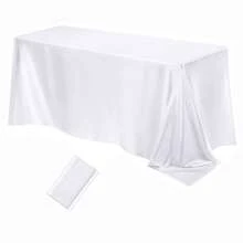 1 chiếc khăn trải bàn bằng satin có thể tái sử dụng, mềm mại và mịn màng, thích hợp cho tiệc cưới, tiệc tối, tiệc lễ hội, sự kiện ngoài trời, trang trí bàn nhà hàng, nhiều kích cỡ khác nhau. - trắng - Xem 22