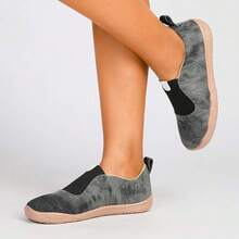 Women's Retro Style Comfortable Casual Sports Shoes | Easy Slip-On Design - Black - View 5