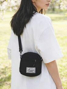 Bolso de hombro mini de moda de unicolor minimalista y versátil - Negro - Ver 7