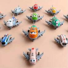 8/16pcs Mini Inertial Powered Manual Creative Airplane Model, Party Favors And Christmas Stocking Stuffers, Suitable For Christmas, Halloween, Thanksgiving And Easter Holidays (Random Patterns And Styles) - Multicolor - View 11
