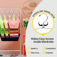 8-Tier Foldable Stainless Steel Drying Rack - Space Saving, Heavy Duty Multi-Layer Pants Hanger, Suitable For Bras, Underwear Etc. - Perfect For College Dorms And Home Storage, Dorm Essential | Stylish Clothes Drying Rack Design | Durable Structure, Clothing Rack - Multicolor - View 5