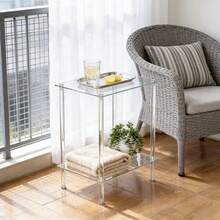 1 tủ đầu giường Acrylic cạnh hẹp, phù hợp với phòng ngủ không gian nhỏ, bàn cuối nhỏ cho phòng ngủ, phòng khách, phòng tắm, tủ đựng đồ trang điểm - Trong suốt - Xem 7
