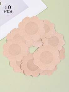 10/50/100 pièces Couvre-mamelons jetables, doublures de soutien-gorge invisibles respirantes et sans couture, accessoires de lingerie pour femmes, cache-seins pour prévenir la protrusion des mamelons, convient pour les sports, le fitness, la course, le port de soutiens-gorge - Nude - Voir 16
