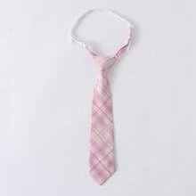 2pcs Children/Student School Uniform Tie, Bow Tie, Blue Crown Trophy Jacquard Shirt Accessories - Pink - View 5