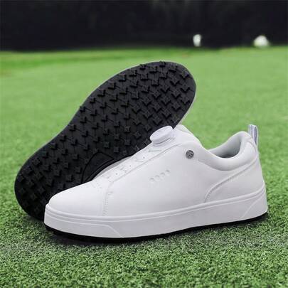 女士高尔夫球鞋、低帮运动鞋、防滑女士运动鞋、透气百搭白色休闲鞋