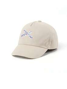 1顶儿童棒球帽，白色波点蝴蝶结装饰，柔软帽顶设计，多功能遮阳棒球帽，优质弯檐，透气性好，适合1-3岁儿童。 - 1PC - 查看 23