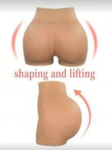 Seamless High Waist Butt Lifting Shaping Panties, Enhances Buttocks For Women - Beige - View 2
