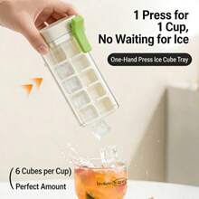 Press Ice Tray - Easy Release, Fridge Door Ice Mold - Multicolor - View 7