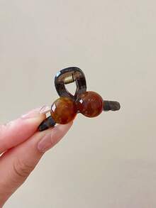 1pc Bow Casual Zinc Alloy Maillard Color Small Side Clip Princess Bow Hair Clip, Bangs Clip, Suitable For All Seasons, Claw Clips,Summer,Holiday,Travel - Multicolor - View 12