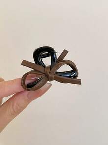 1pc Bow Casual Zinc Alloy Maillard Color Small Side Clip Princess Bow Hair Clip, Bangs Clip, Suitable For All Seasons, Claw Clips,Summer,Holiday,Travel - Multicolor - View 14