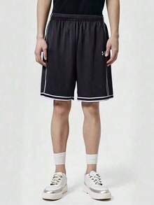 Under Armour 男士舒适篮球服和针织短裤 - 黑色 - 查看 1
