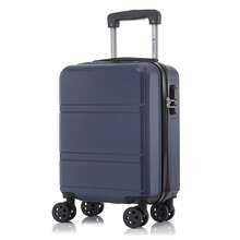 YONSLY Hard Shell Suitcase 16/20/24/28 Inches With 4 Wheels 360° Combination Lock Soft Rubber Handle Mesh Pocket Lightweight Suitcase For School - 深藍 - 查看 12