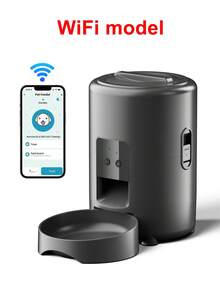 1个全新USB供电智能宠物喂食器，67盎司大容量，支持2.4GHz WiFi，APP控制，时尚创新设计，适用于猫狗的宠物用品 - 2公升 - 查看 10
