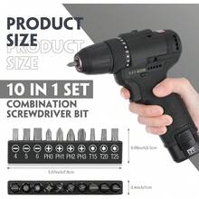 17pcs Flexible Shaft Drill Bit Extension - Seamless Electric Drill Connecting Rod, Multifunctional Hex Screwdriver Adapter, Durable Flexible Shaft Drive Rod, Electric Tool Accessory To Extend Work Reach - 1set(17pcs) - 查看 4