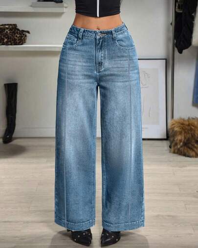 Ropa vaquera de mujer pantalones baggy pantalones de mezclilla pantalon de mezclilla dama jeans mujer pantalones de mujer mezclilla