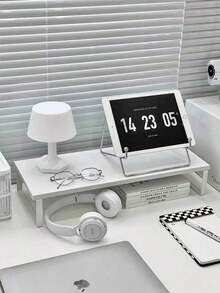 1pc Monitor Riser Stand, Desktop Organizer Shelf For Display Back To School - Multicolor - 查看 7