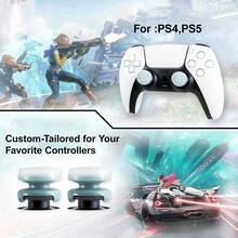 Gaming Controller Accessories Kit – 2 Silicone Thumb Grips + 6 Precision Rings For /, Improve Control And Add More Fun To Games - 查看 6