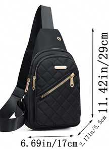 新款女士斜挎包，时尚百搭，单肩运动胸包，双肩包，休闲胸腰包 - 彩色 - 查看 6