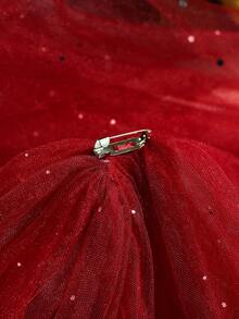 1对彩色网纱短披肩，星光亮片雪纺新娘肩饰，适合婚礼、派对、伴娘、音乐节、夏季、海滩等场合 - 彩色 - 查看 7