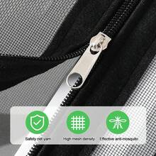 1 tấm lưới chống muỗi màu đen có khóa dán, lưới cửa sổ tự dính có khóa kéo, thiết bị chống muỗi gia dụng mới năm 2026, lắp đặt không cần khoan. - màu đen - Xem 5