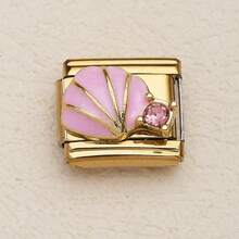 1PC Stainless Steel Bracelet Accessories With Flowers, Butterflies, Shells And Other Elements, Used For DIY Bracelet Jewelry Making, Can Be Freely Matched With Different Styles.﻿ - Gold - View 27