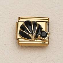 1PC Stainless Steel Bracelet Accessories With Flowers, Butterflies, Shells And Other Elements, Used For DIY Bracelet Jewelry Making, Can Be Freely Matched With Different Styles.﻿ - Gold - View 8