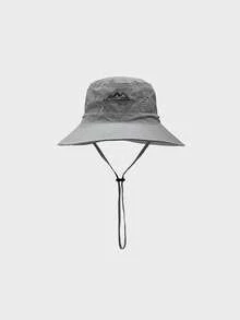 Unisex Outdoor Hiking Fishing Western Cowboy Hat, Quick Dry Sun Protection Wide Brim Casual Bucket Hat - Light Gray - View 12