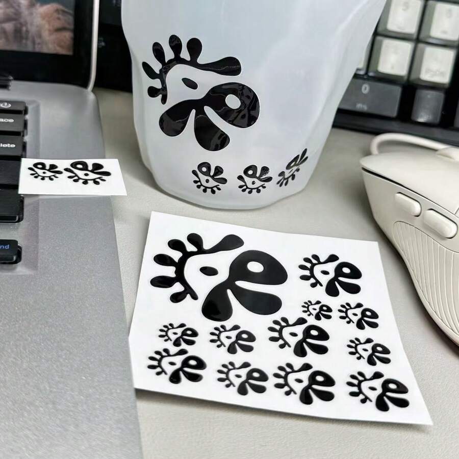 CORTI/S Boy Band Logo Sticker, 3D Hollow Laser Cut Decal, Suitable For Phone, Laptop, Tablet, Headphones, Water Bottle, DIY Decoration, Holiday Gift, Birthday Present - Multicolor - View 1