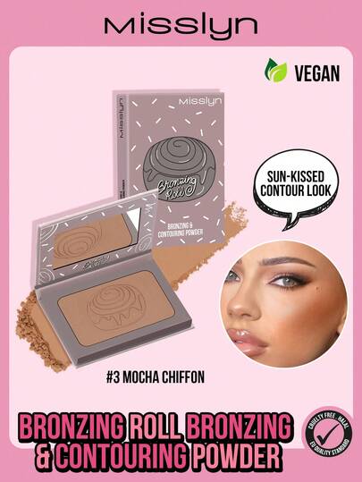  MISSLYN-Cinnadream Polvos Contorneadores, Suaves y Fáciles de Mezclar, Ultra Finos y de Larga Duración, Contorno de Tonos Fríos con Aspecto Natural, Polvos Moldeadores Faciales, Hidratantes, Mezcla Nutritiva de Manteca de Murumuru para un Brillo Sedoso y Luminoso Todo el Día, Probado Dermatológicamente, Hipoalergénico, Vegano y Sin Crueldad Animal -Bronceador Pigmentado, Fórmula Sedosa, Brillo Natural, Canela, Ligero, de Larga Duración, Paleta Iluminadora Contorneadora de Maquillaje, Tamaño Portátil, Adecuado para Viajes y Uso al Aire Libre, Fácil de Mezclar