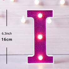 1件 16cm 紫色發光字母燈，家居裝飾 LED 字母燈，室內房間裝飾，婚禮求婚裝飾，生日派對裝飾字母燈牌 - 紫色 - 查看 16