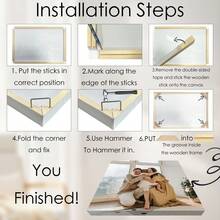 1件客製化照片印製畫布藝術，大尺寸個性化海報，附DIY框架（自行組裝框架）或僅畫布，母親節禮物/居家裝飾/適用於牆面裝飾，婚禮或送給朋友的居家裝飾禮物 - 彩色 - 查看 9