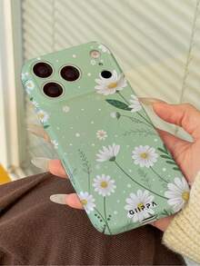 GIIPPA 1 pieza Funda para teléfono 17 Pro Max con base verde menta y diseño de margarita, adecuada para teléfonos 16 Pro Max, 15 Pro Max, 14 Pro Max, funda de teléfono coreana elegante e interesante, compatible con 11/12/13/14/15/29 Pro Max Plus, diseño elegante adecuado tanto para hombres como para mujeres, regalo ideal para la novia en Navidad, San Valentín, Pascua, temporada de bodas y cumpleaños, versión internacional, no la versión nacional - Multicolor - Ver 2