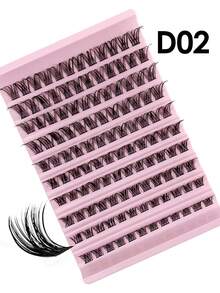120pcs Natural Lightweight D-Curl Fluffy False Eyelashes, DIY Home Lash Extension, Thick & Soft, Suitable For Daily Wear - D - View 8