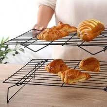 1/3 Tier Stackable Cooling Rack, For Batch Cooling Cookies, Pizza, Cakes - 16 X 10 Inch (Approx. 40cm X 25cm) Baking Rack, Cooling Rack - Heavy Duty Cooling Rack For Cooking, Baking And Dishwasher Baking Supplies - Black - Black - View 8