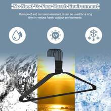 100 Pack Metal Wire Hangers - 16 Inch Slim Space Saving Coat Hangers for Dry Cleaners and Home - 12 Gauge Ultra Thin Clothing Hangers Bulk Pack 100 Black - Negro - Ver 5