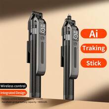 BSLIUFANG AI 跟随稳定器自拍杆三脚架手持云台，带蓝牙遥控器，360°旋转，1/4接口，适用于手机Vlog - 黑色 - 查看 7